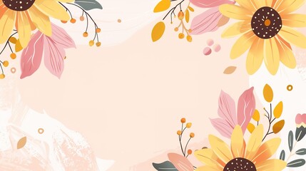 Mother's Day Sunflower Background: Concentrating Golden Radiance, Unfolding a Dazzling Scroll of the Interweaving of Passionate Affection and Profound Gratitude on Mother's Day