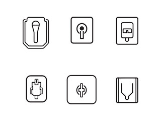 A vector illustration set provides web design icons for websites and mobile technology