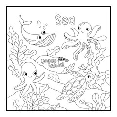 Ocean Animal Coloring Pages for Kids and Adults