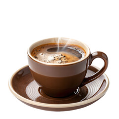 Fototapeta premium Perfect Cup of Coffee: Aromatic Hot Drink Image on transparent background