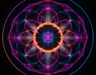 A vibrant flower featuring a multitude of intricate lines radiating from its center, showcasing a stunning blend of colors and delicate petals.