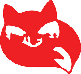 Fox simple icon. Vector ICON all icon Viktor