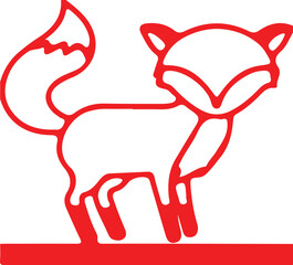Fox simple icon. Vector ICON all icon Viktor