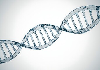 Dna strand on white background