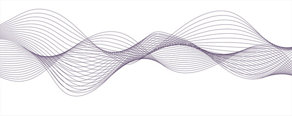 Abstract light porple color gradient wave lines with twisted curve lines and blend effect   Futuristic tech background with Curved wavy line. Seamless wave pattern glowing science flowing Futuristic.