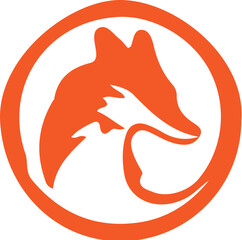 Fox simple icon. Vector ICON all icon Viktor	
