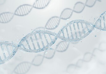 Fototapeta premium Dna strand on white background