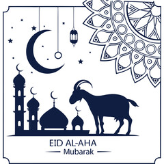  minimalist Eid al-Adha greeting card design 