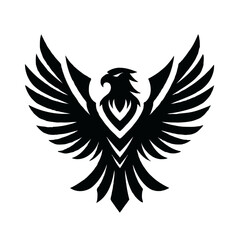 Obraz premium Elegant Phoenix Silhouette Emblem