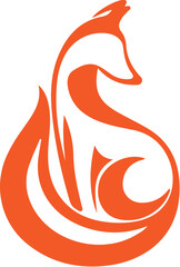 Fox simple icon. Vector ICON all icon Viktor	

