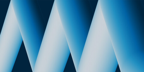 Modern abstract background featuring a lit tubular zigzag 3D shape colored in blue and white gradients. A sleek and futuristic digital design, perfect for technology, business, and creative projects