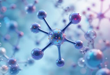 Advanced Molecular Structure Visualization: High-Detail 3D Scientific Rendering of Complex Molecules for Research & Education, 32k Resolution