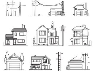 Energy Efficiency line art icon symbolizing green technology