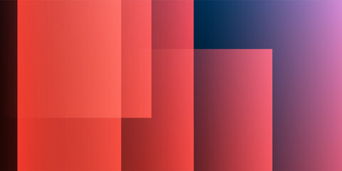 Obraz premium A modern abstract design featuring a smooth red gradient background with overlapping transparent squares. Harmonious colors, professional look, ideal for business use, websites, etc. Vector design.
