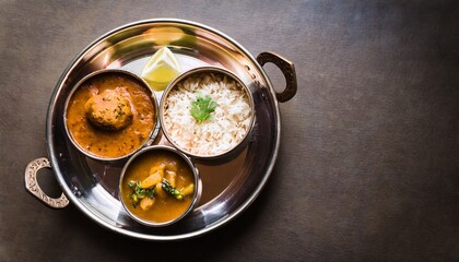 Traditional Indian non-veg thali from Maharashtra with spicy dishes and aromatic flavors. A hearty, cultural, and vibrant meal experience.