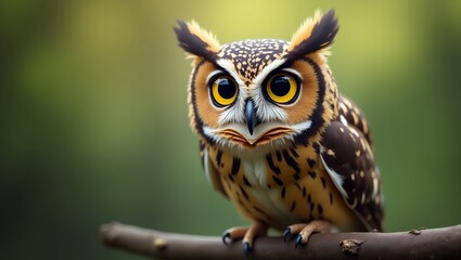 Obraz premium Mesmerizing 8k Owl Portrait: Nature's Majesty in Focus
