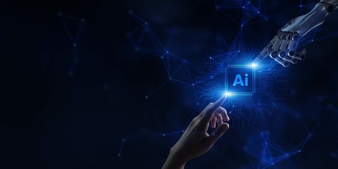 AI Integration with Human Interaction in a Technological Concept.