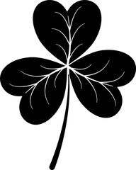 Shamrock leaf silhouette vector