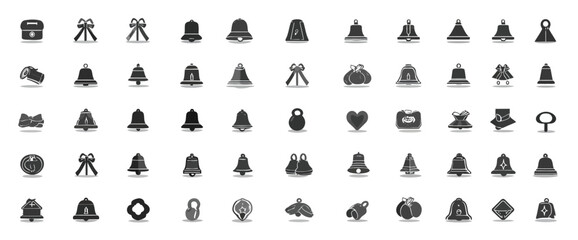 Icon sheet, simple shapes, Bell icons
