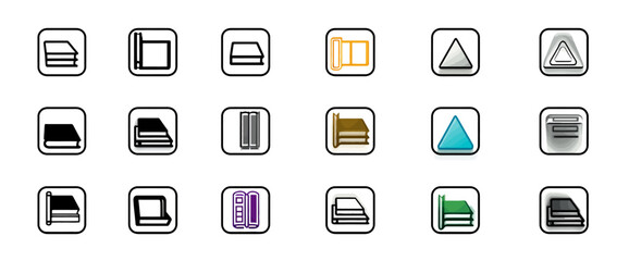 Icon sheet, simple shapes, Book icons