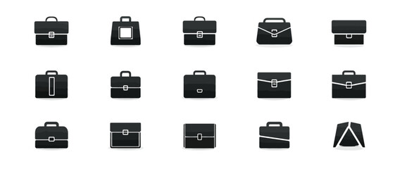 Icon sheet, simple shapes, Briefcase icons