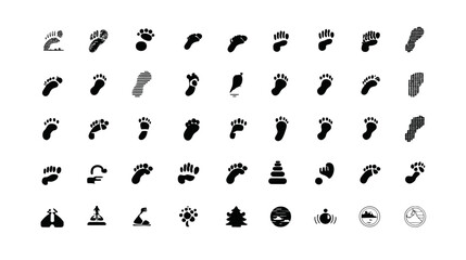 Icon sheet, simple shapes, Digital Footprint icons