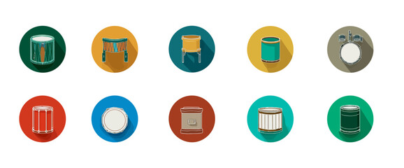 Icon sheet, simple shapes, Drum icons