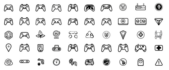 Icon sheet, simple shapes, Game Controller icons