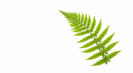 fern leaf isolated on white background