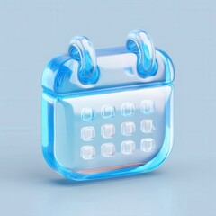 Clear blue calendar icon represents scheduling and planning for productivity