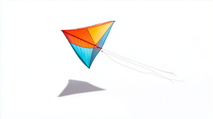 Kite flying on white background