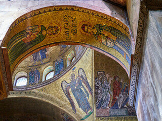 Mosaics and paintings inside St. Mark's Basilica