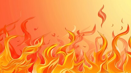 Flag Day Flame Background: Igniting Fiery Banners, Painting a Magnificent Picture of the Interweaving of National Flag's Dignity and Passionate Fire Rhymes