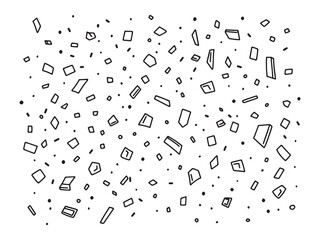 Paper Confetti line art icon abstract celebratory concept