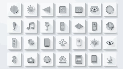 Icon sheet, simple shapes, Voice Assistant icons