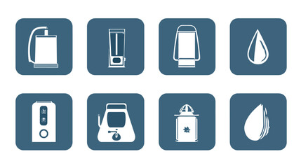 Icon sheet, simple shapes, Water Purifier icons