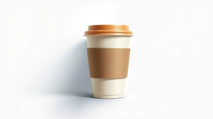 Disposable coffee cup with lid and sleeve (3)