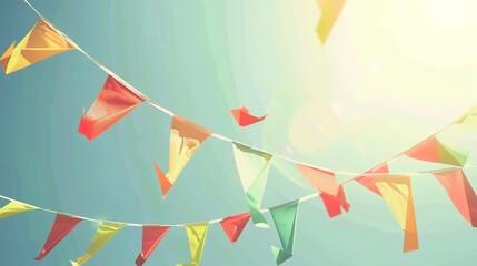 Flag Day Simple Background: Condensing Minimalist Elegance, Sketching an Elegant Picture of the Interweaving of National Flag's Gravity and Pure Style