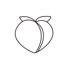Peach fruit vector emoji illustration symbol sign icon