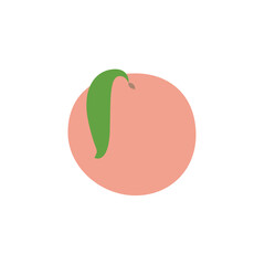 Peach fruit vector emoji illustration symbol sign icon
