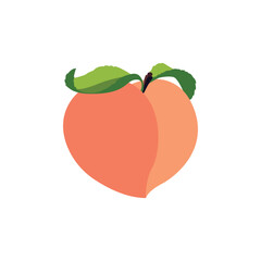Peach fruit vector emoji illustration symbol sign icon