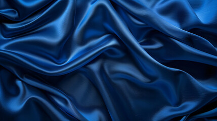 Obraz premium Luxurious royal blue fabric texture with a smooth gradient, perfect for premium wallpapers, banners, and presentations.