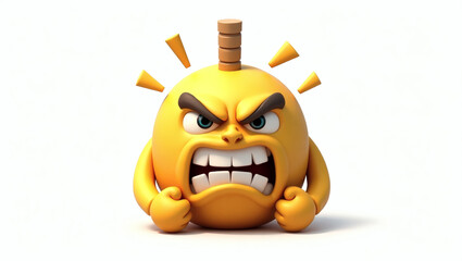 A hammer-shaped emoji with an intense angry face