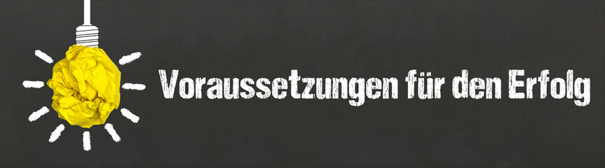 Voraussetzungen für den Erfolg	

