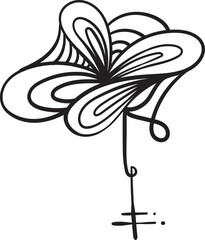 Symbol elements design - abstract butterfly style - for template, logo, tattoo, and design asset