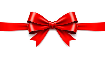 Fototapeta premium bright red satin ribbon