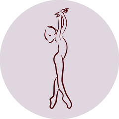 abstract drawing of a ballet dancer 