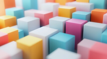 Obraz premium Abstract geometric shapes in pastel colors