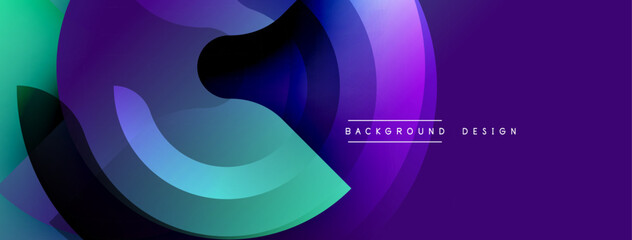 Abstract fluid shapes overlap, creating dynamic purple, blue, teal gradients. Modern design element for backgrounds, presentations.