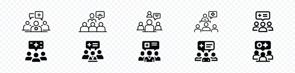 Conference Icon – Group of Professionals in Discussion Symbol, conference icon, a group of professionals in discussion icon